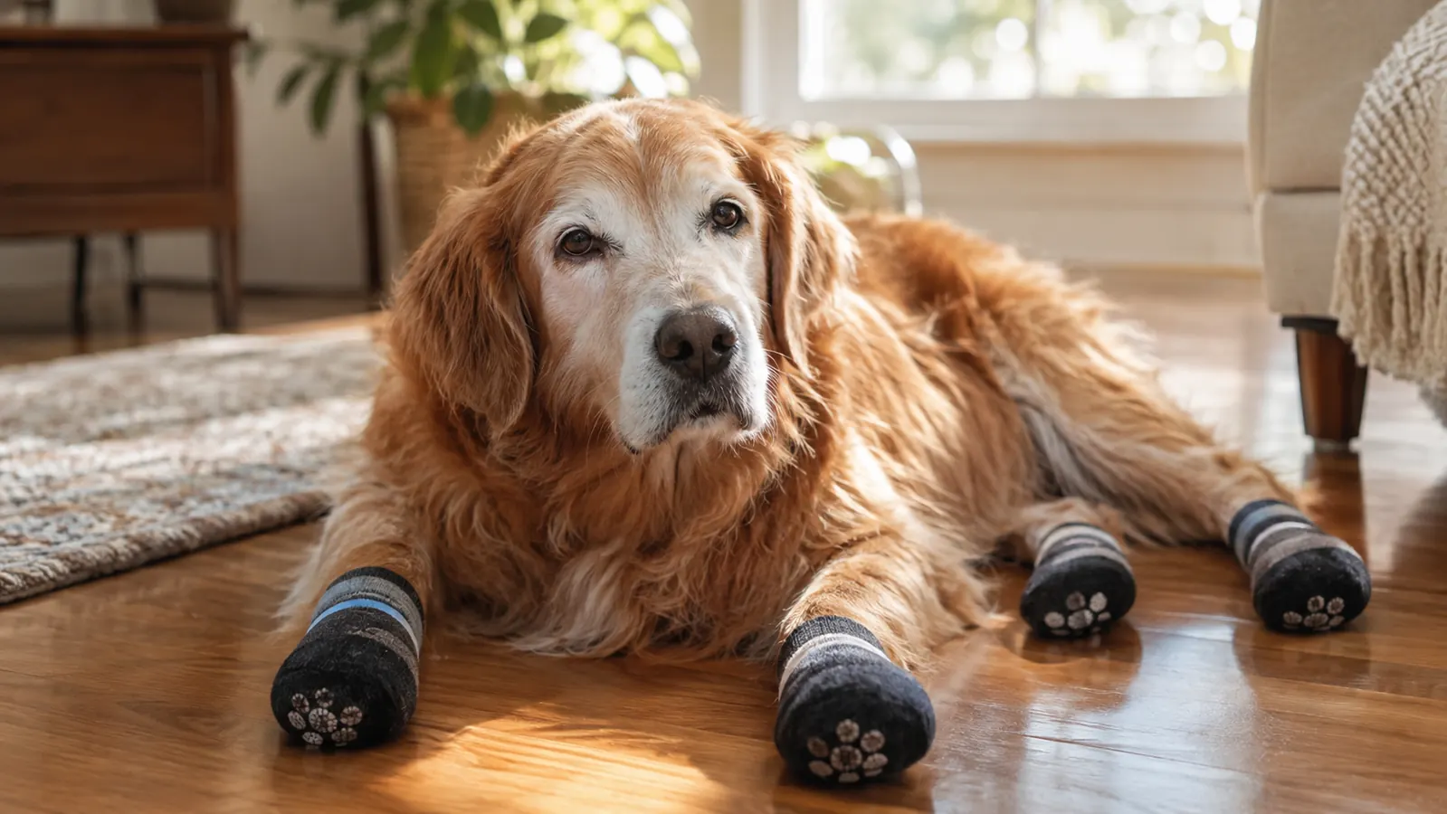 The Socks That Stopped Our Old Lab From Skating Across the Kitchen
