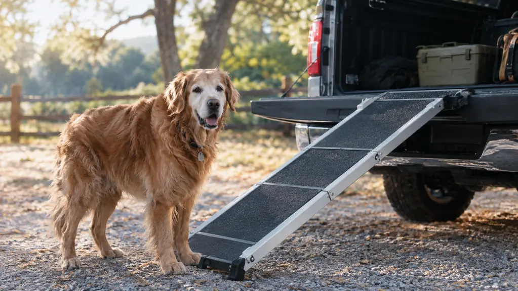 How to Train a Senior Dog to Use a Ramp, Step by Step